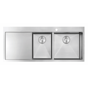 stainless steel handcrafted kitchen sink top mount