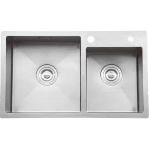 stainless steel handcrafted kitchen sink top mount