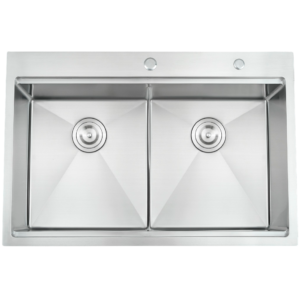 stainless steel handcrafted kitchen sink top mount