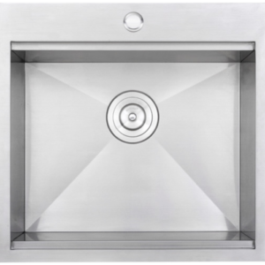 stainless steel handcrafted kitchen sink top mount