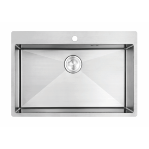 stainless steel handcrafted kitchen sink top mount