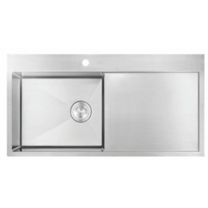 stainless steel handcrafted kitchen sink top mount
