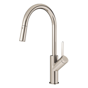 stainless steel, single handle, high arc spout, modern design